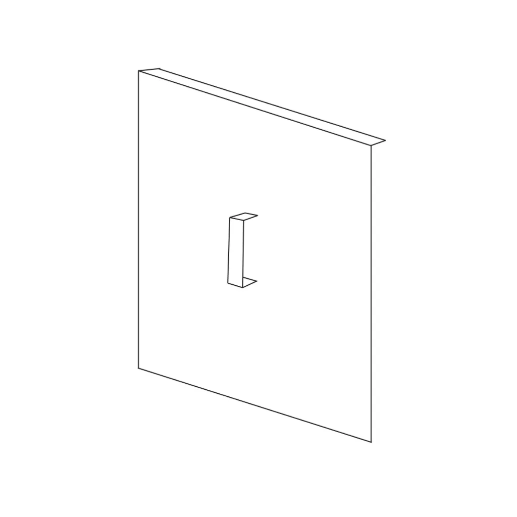 [13210] Porte avant inox - Gril Vertical - dessin