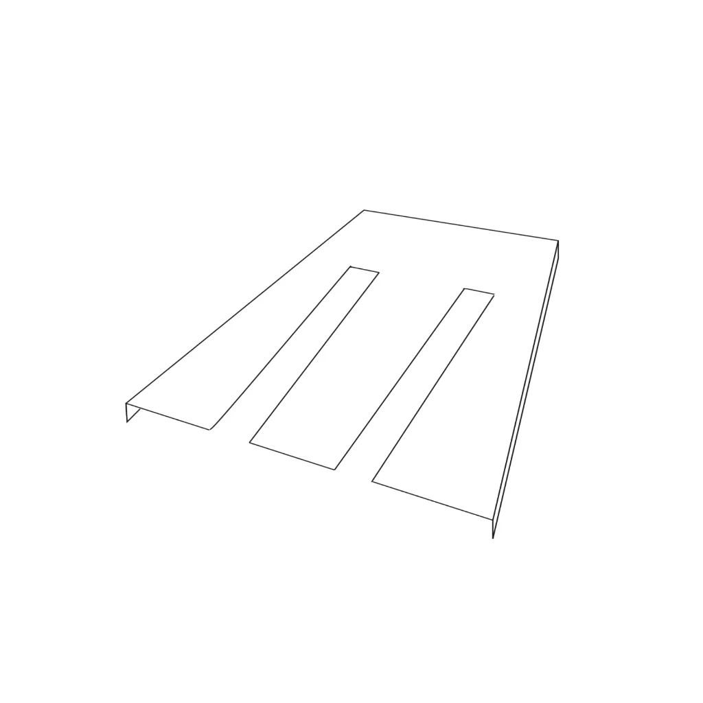 [13220] Couvercle (2 broches) inox - Gril Vertical - dessin