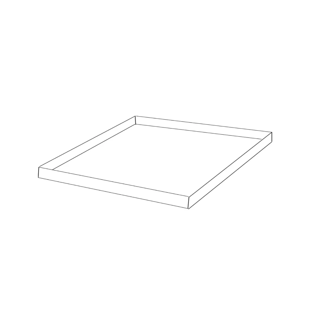 [13087] Bac de protection de sol inox - dessin.webp