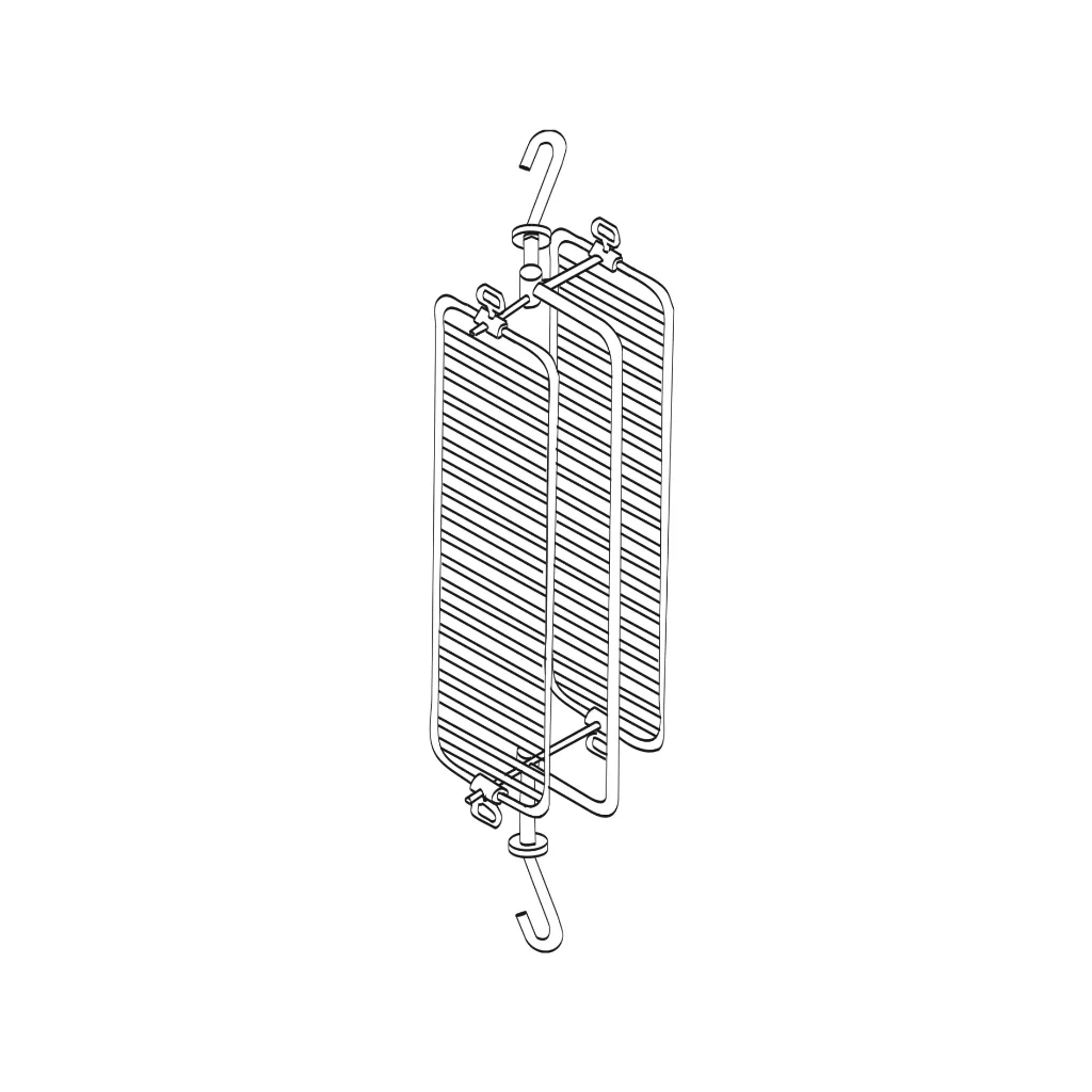 [25080] Broche corbeille plate inox - Gril Vertical - dessin.webp