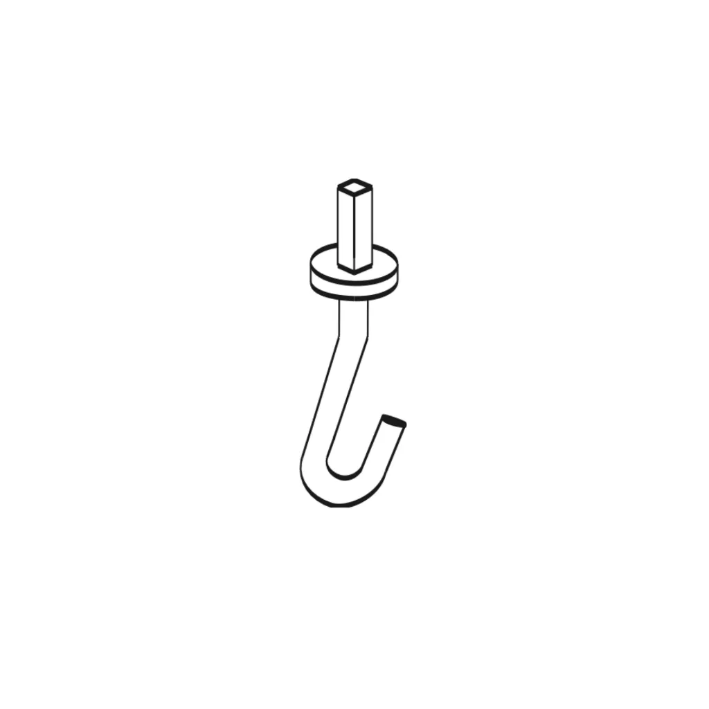Crochet inox avec rondelle laiton - Gril Vertical