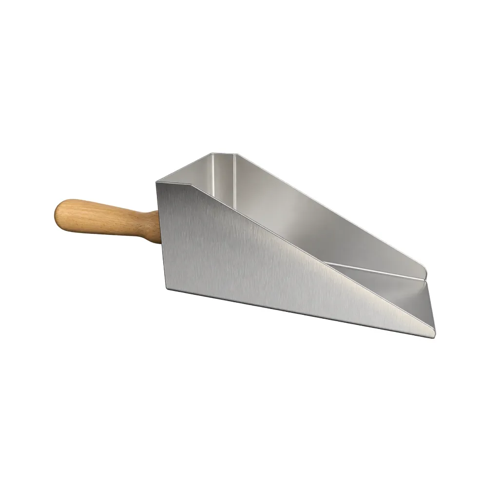 [82015] Pelle à charbon inox avec poignée en bois