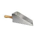 Pelle à charbon inox avec poignée en bois
