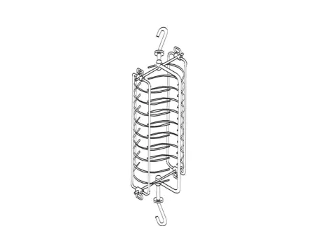 Broche corbeille ronde inox - Gril vertical