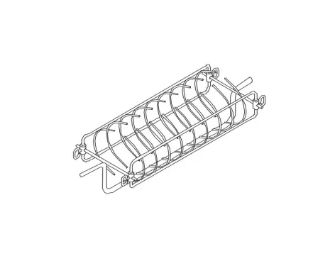 Broche corbeille inox sur mesure, panier 51 cm, carré 6 mm