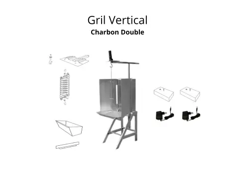 [99002] Gril Vertical - Charbon Double