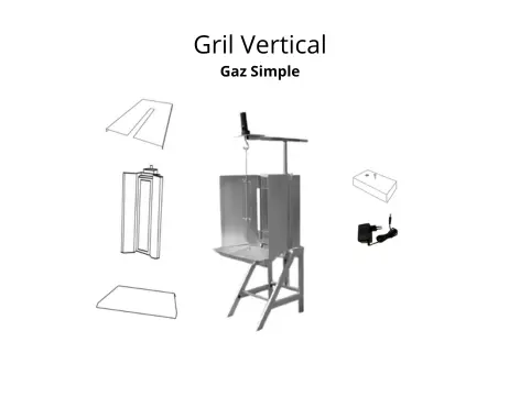 [99003] Gril Vertical - Gaz Simple
