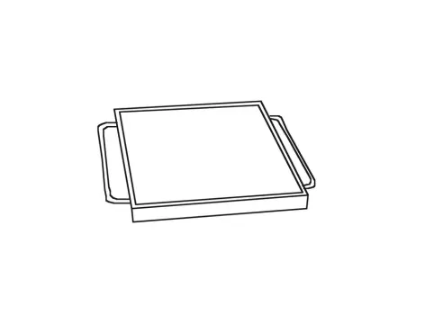 [10162] Plancha inox avec cadre en acier inox Gril de Table 320/330