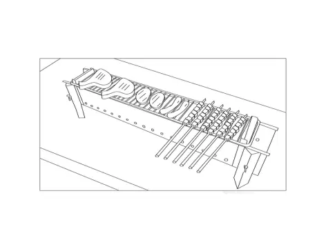 [12155] 4 Petits pieds Gril à brochette